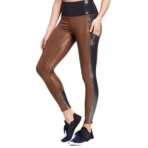 NWOT JoyLab Black and Brown High-Waisted Leggings